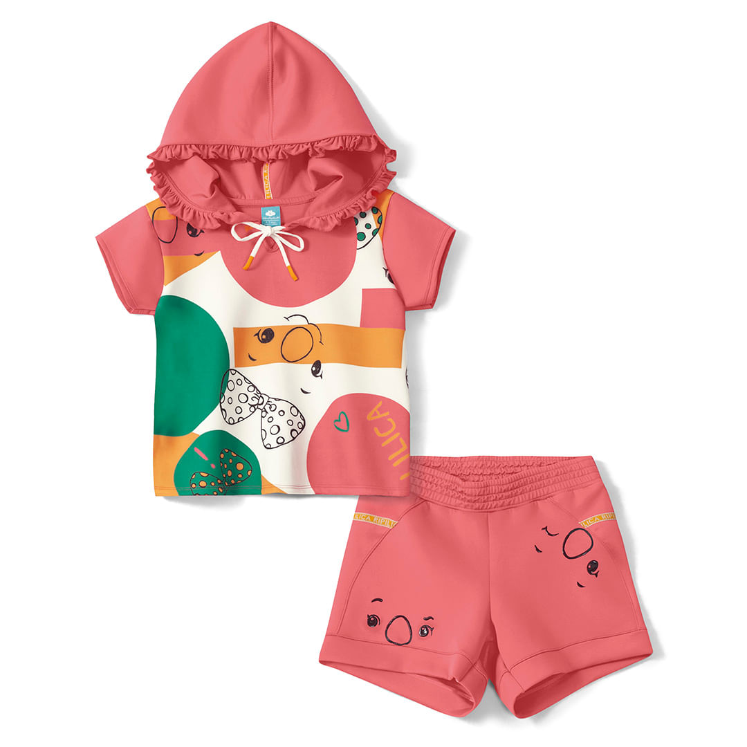 Conjunto Lilica Ripilica Rosa Menina