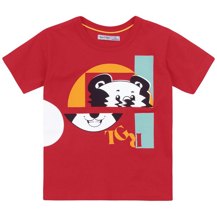 Camiseta-Bebe-Menino--Manga-Curta---Vermelha