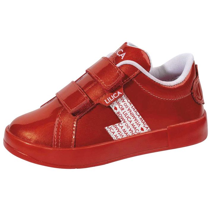 Tênis Cs Love Yourself Bebê Menina Com Duas Tiras Em Velcro - Vermelho |  Lilica Ripilica - newmarisol