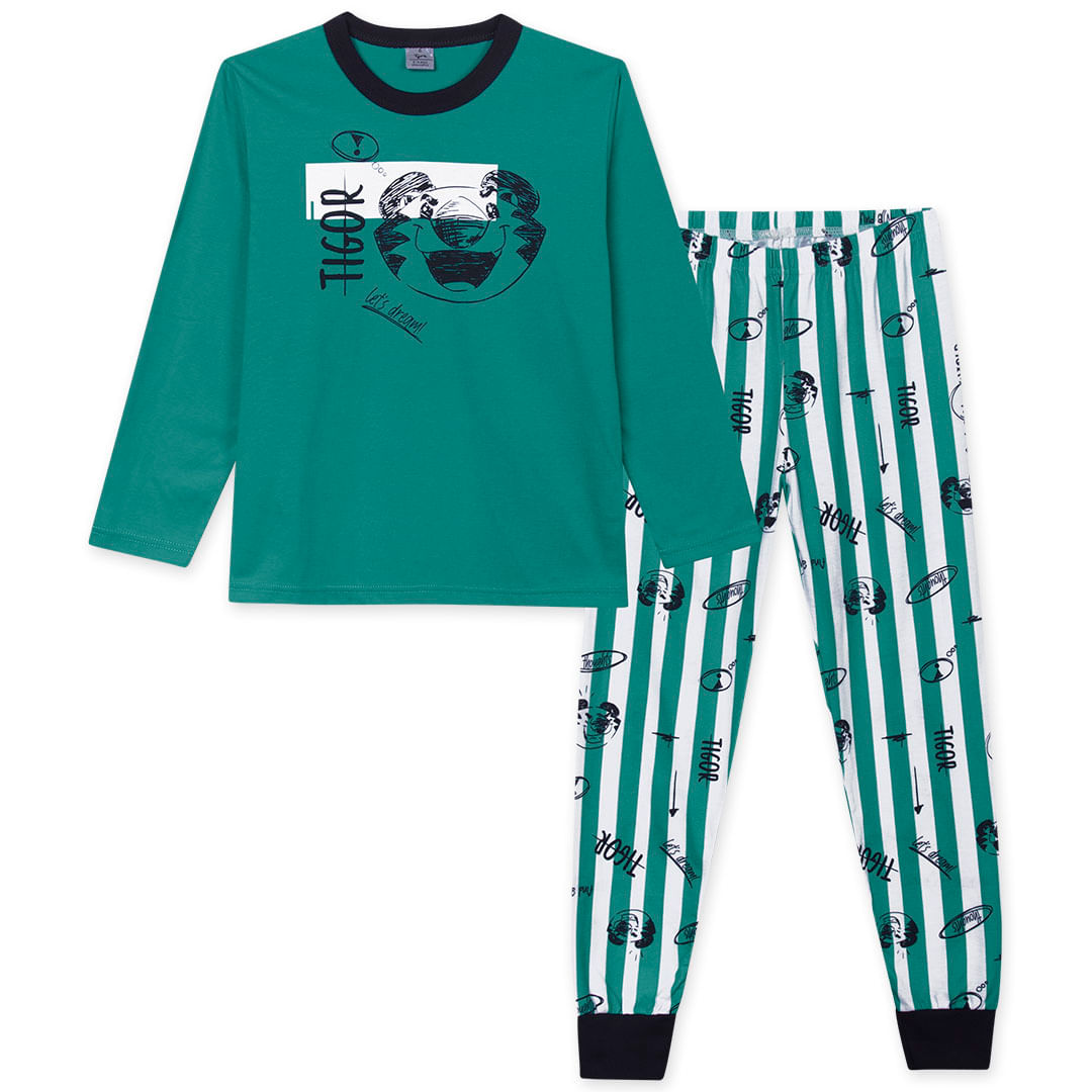 Pijama Infantil Menino - Verde | Tigor T. Tigre - newmarisol