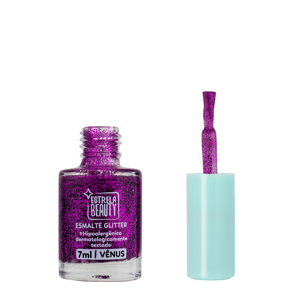 Esmalte Glitter Hipoalergênico Vênus - Roxo