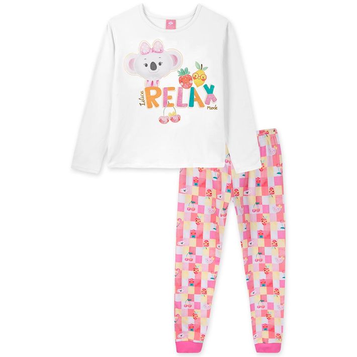 Pijama-Infantil-Menina---Branco