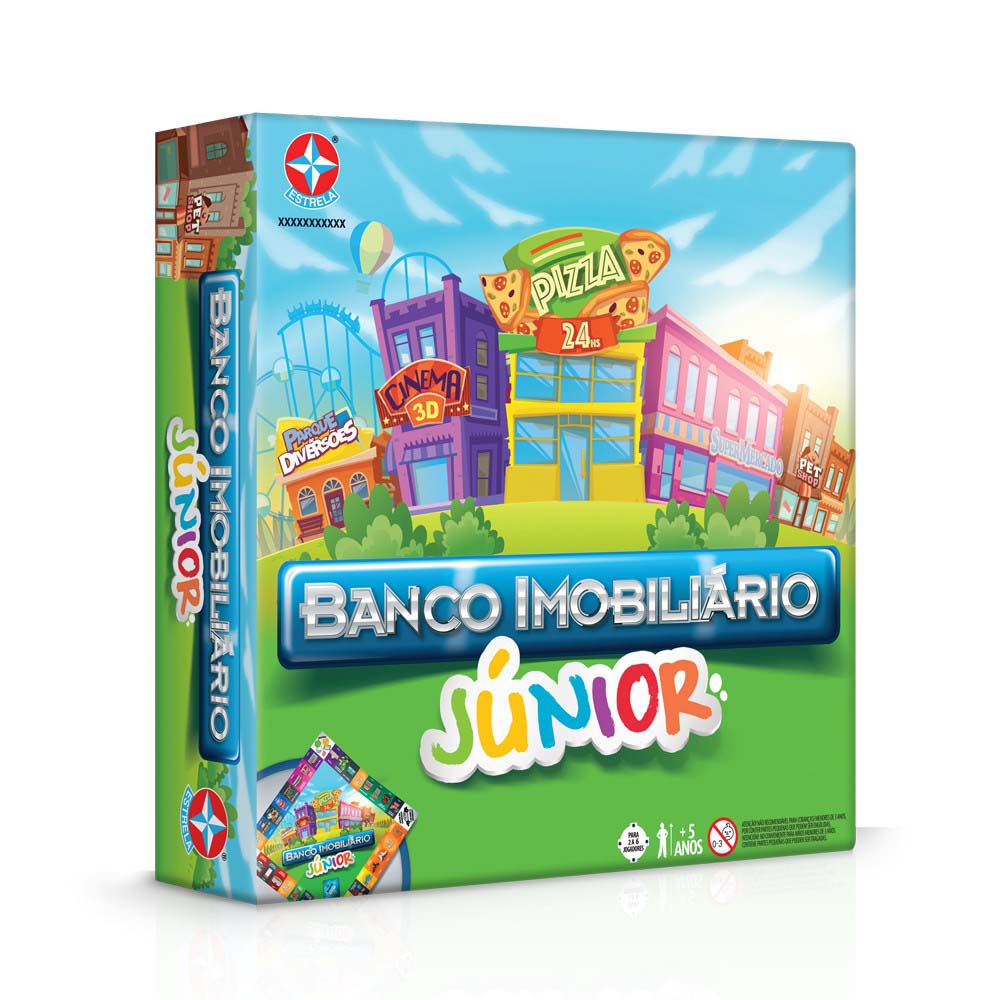 Jogo Banco Imobiliário da Estrela - Nova Versão Original Jogo de Tabuleiro  Infantil menino menina 8 anos 9 anos 10 anos +