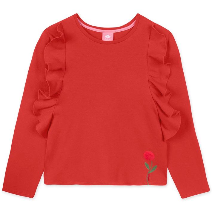 Blusa-Infantil-Menina-Manga-Longa---Vermelho