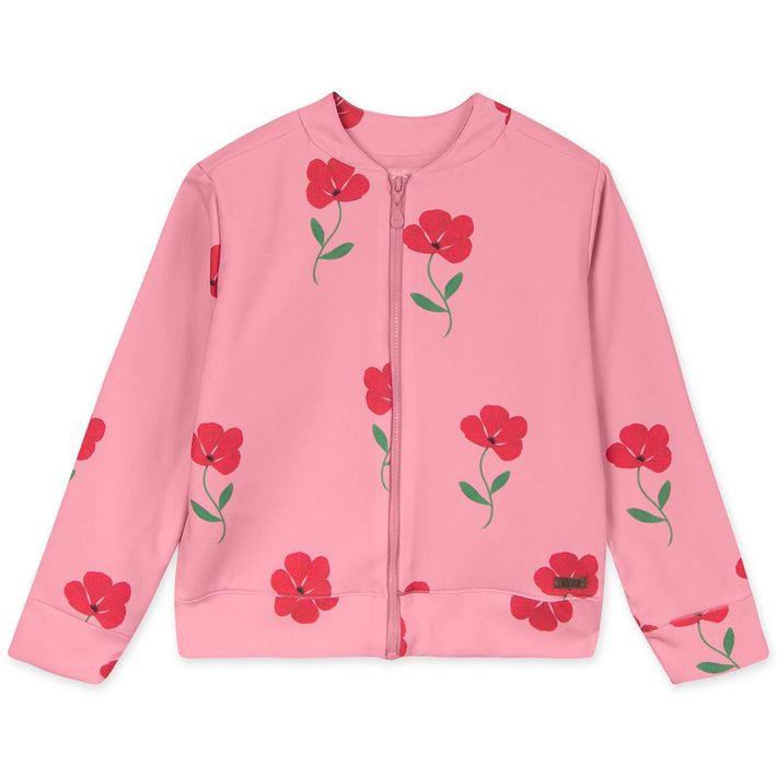 Jaqueta-Infantil-Menina-Com-Estampa-Floral---Rosa