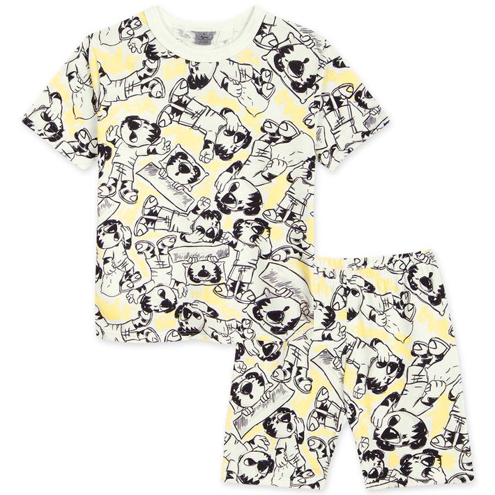 Pijama-Infantil-Camiseta-e-Bermuda-Meia-Malha-