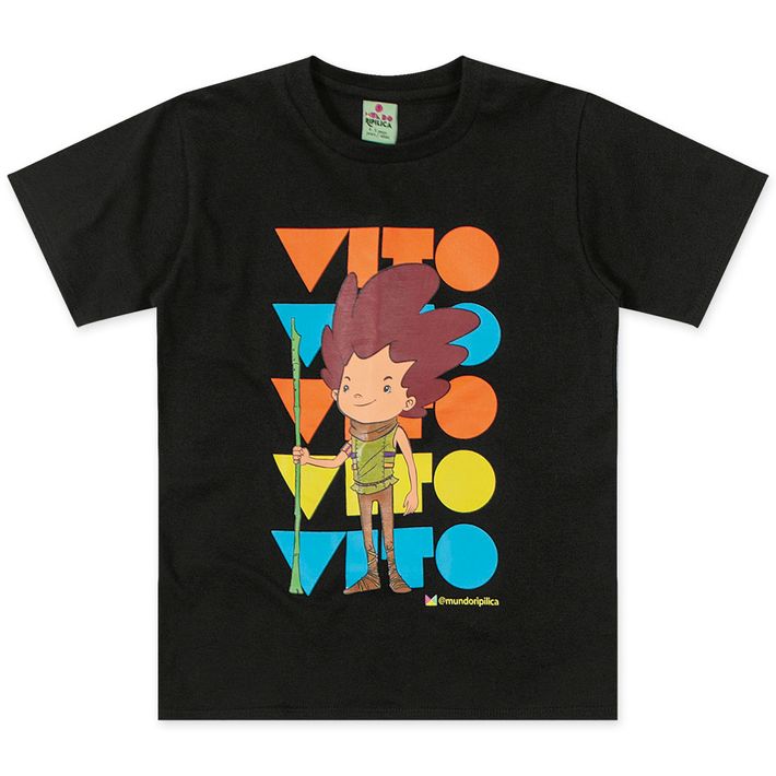 Camiseta-Vito-Manga-Curta-Malha-Menina-Menino-Mundo-Ripilica