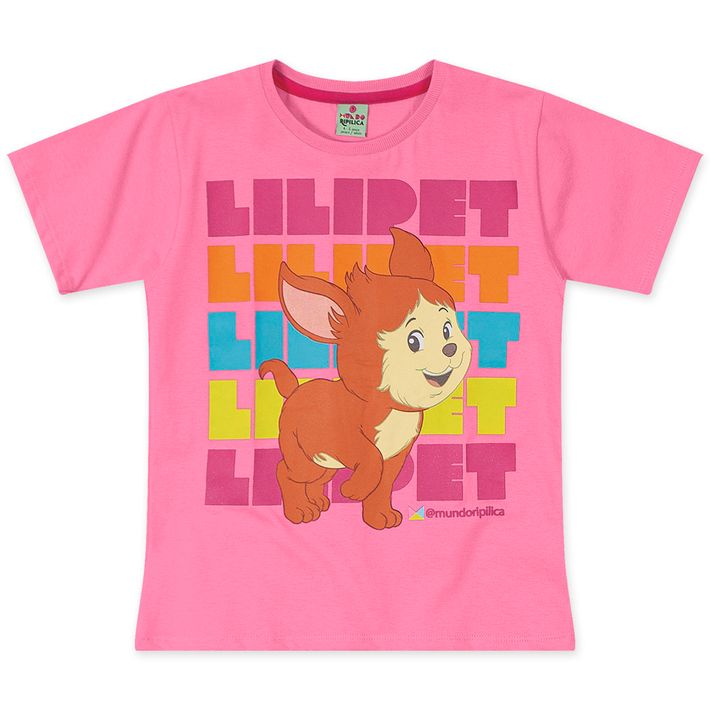 Camiseta-Lilipet-Manga-Curta-Malha-Menina-Menino-Mundo-Ripilica