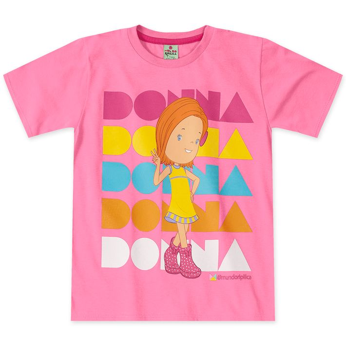 Camiseta-Donna-Manga-Curta-Malha-Menina-Menino-Mundo-Ripilica