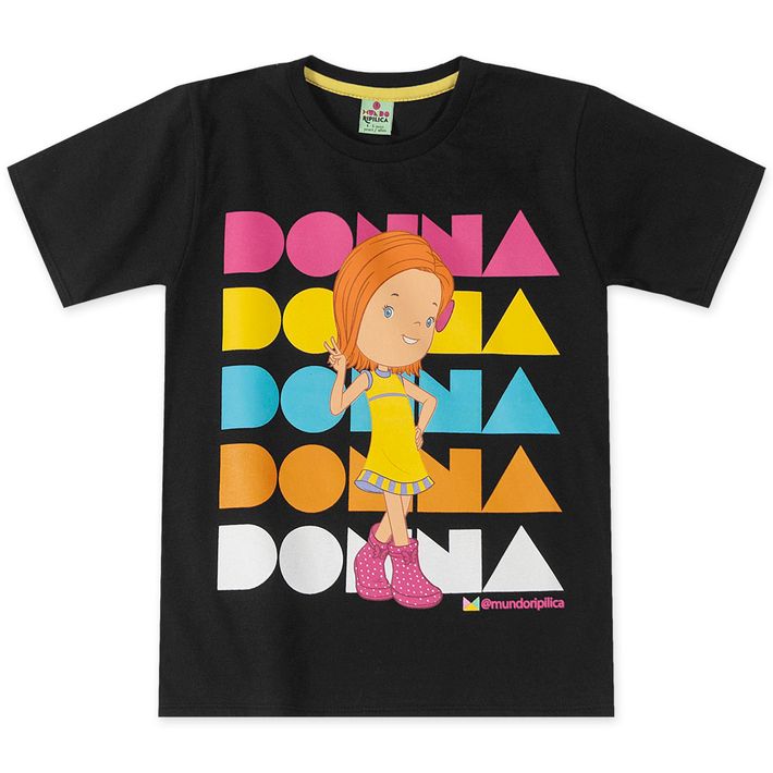 Camiseta-Donna-Manga-Curta-Malha-Menina-Menino-Mundo-Ripilica