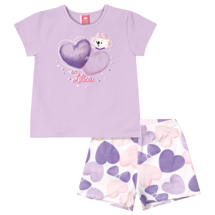 Pijama-Curto-Brilha-no-Escuro-Malha-Menina-Lilica