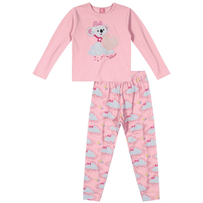 Pijama-Longo-Brilha-no-Escuro-Malha-Menina-Lilica