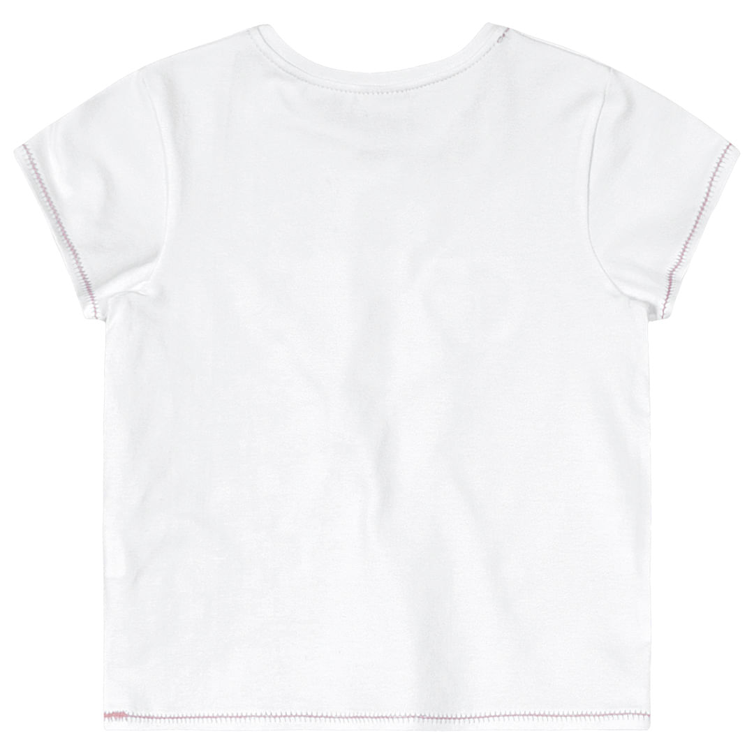 Blusa Manga Curta Malha Bebê Menina Lilica
