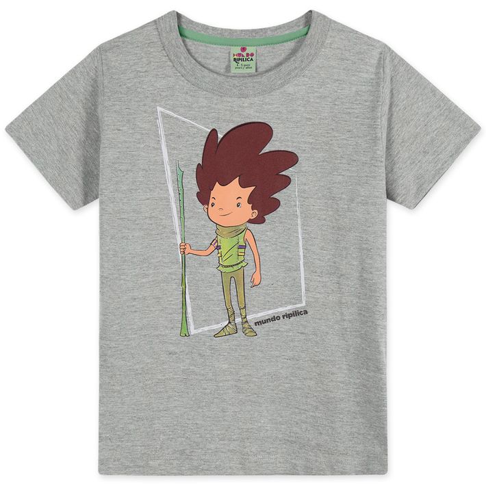 Camiseta-Manga-Curta-Malha-Menina-Menino-Mundo-Ripilica