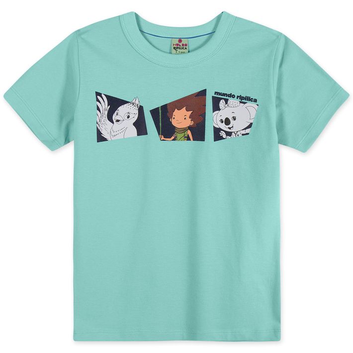 Camiseta-Manga-Curta-Malha-Menina-Menino-Mundo-Ripilica