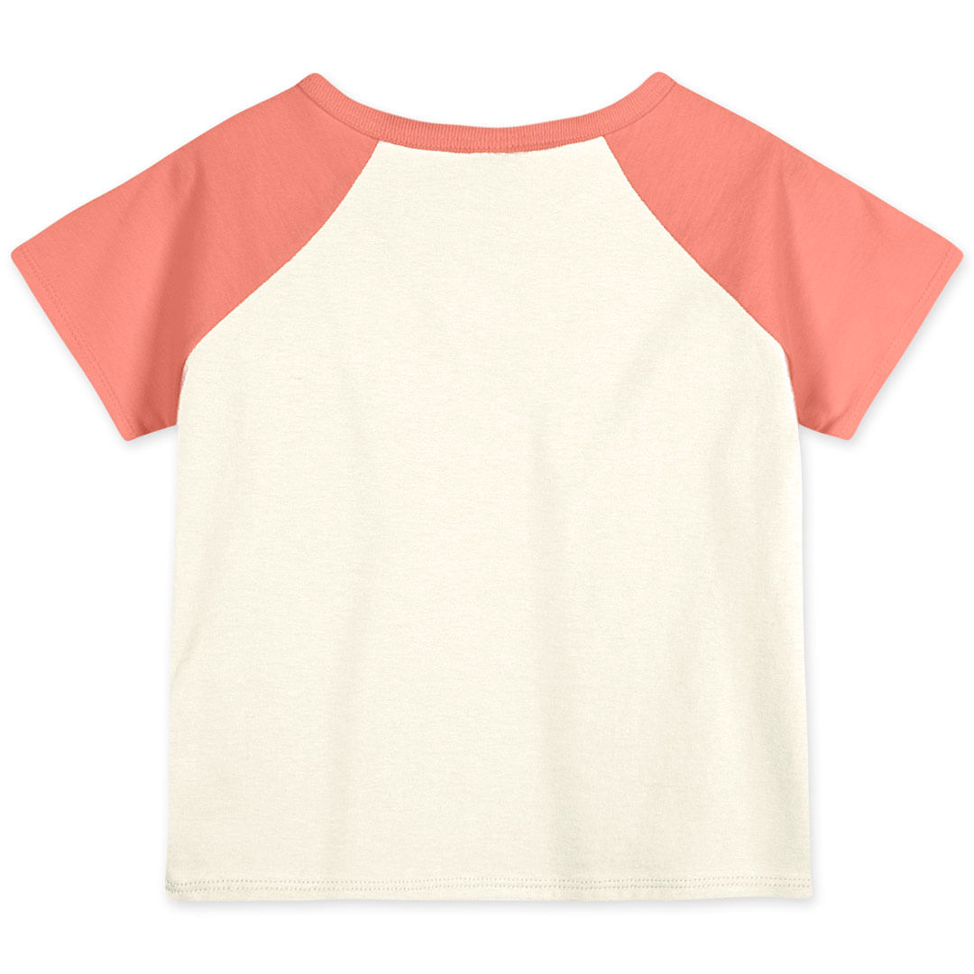 Blusa Raglan Manga Curta Malha Menina Mundo Ripilica