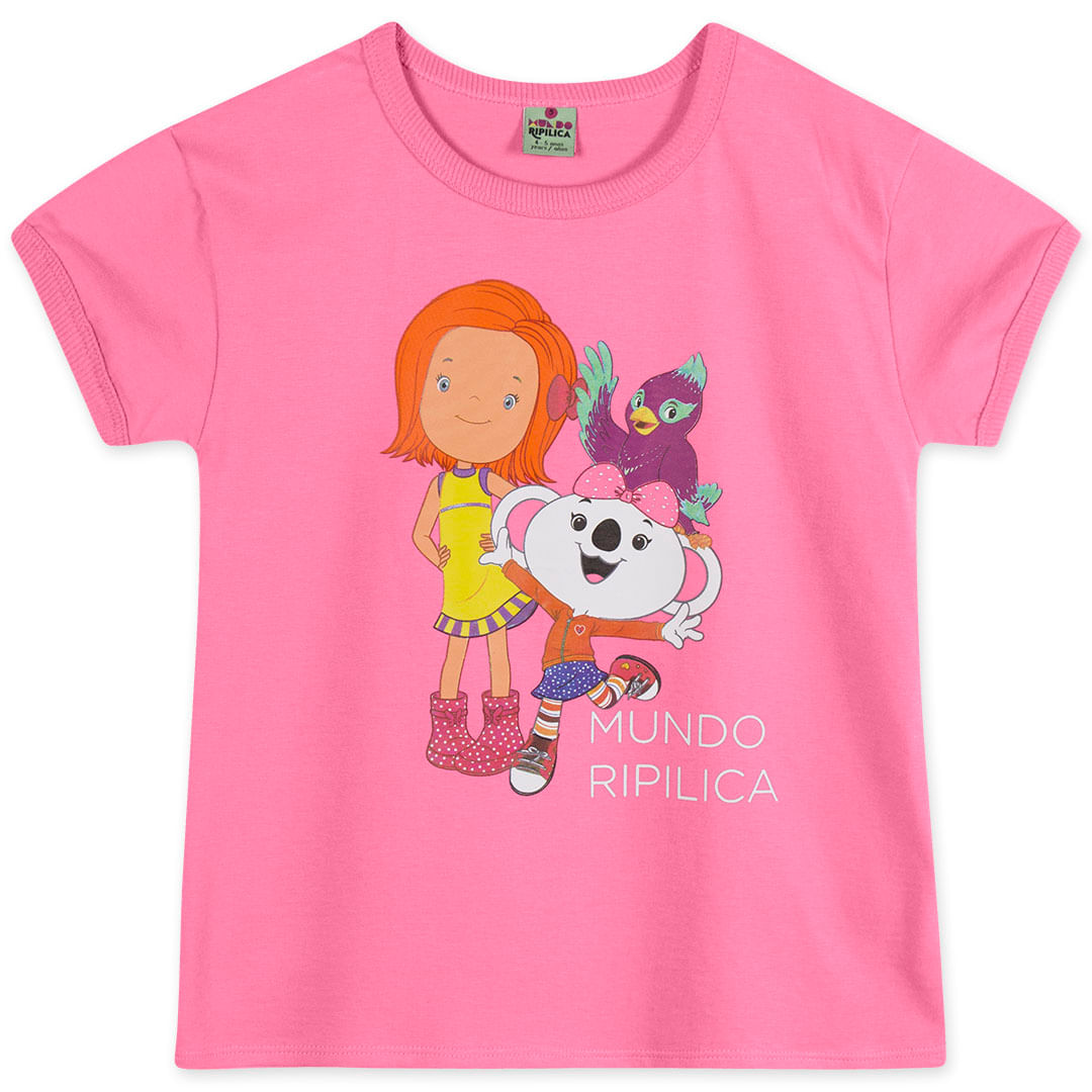 Conjunto Curto Malha Menina Mundo Ripilica