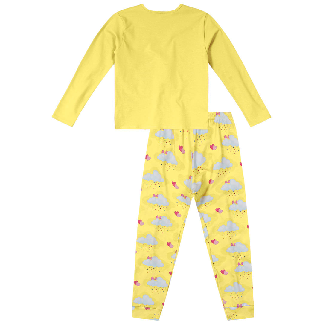 Pijama Longo Brilha no Escuro Malha Menina Lilica