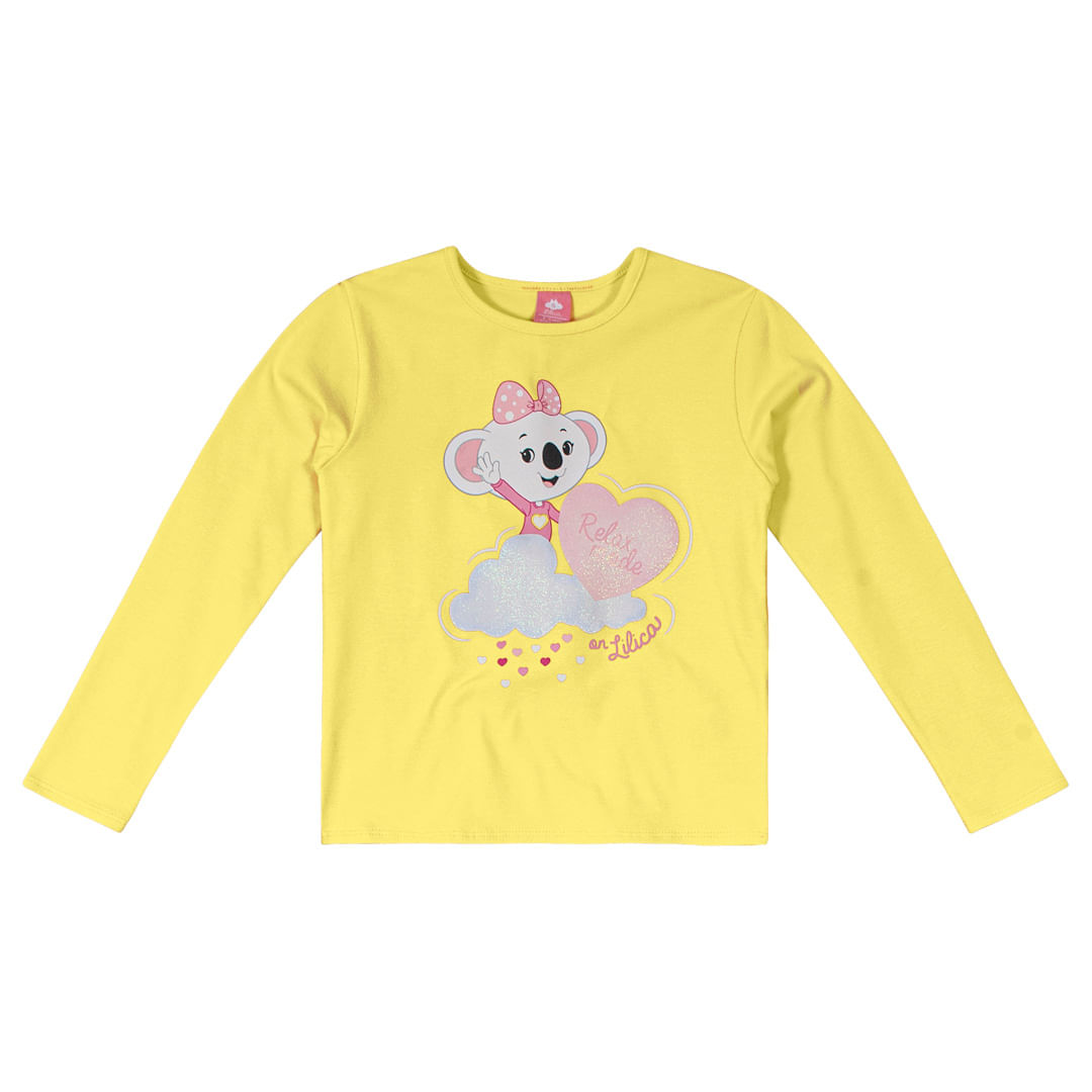Pijama Longo Brilha no Escuro Malha Menina Lilica