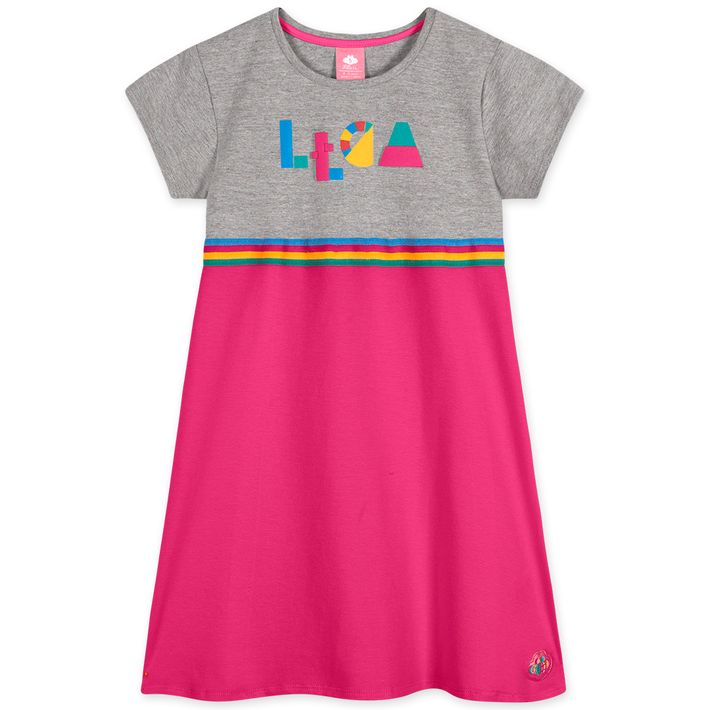 Vestido-Manga-Curta-Infantil-Feminino-Lilica