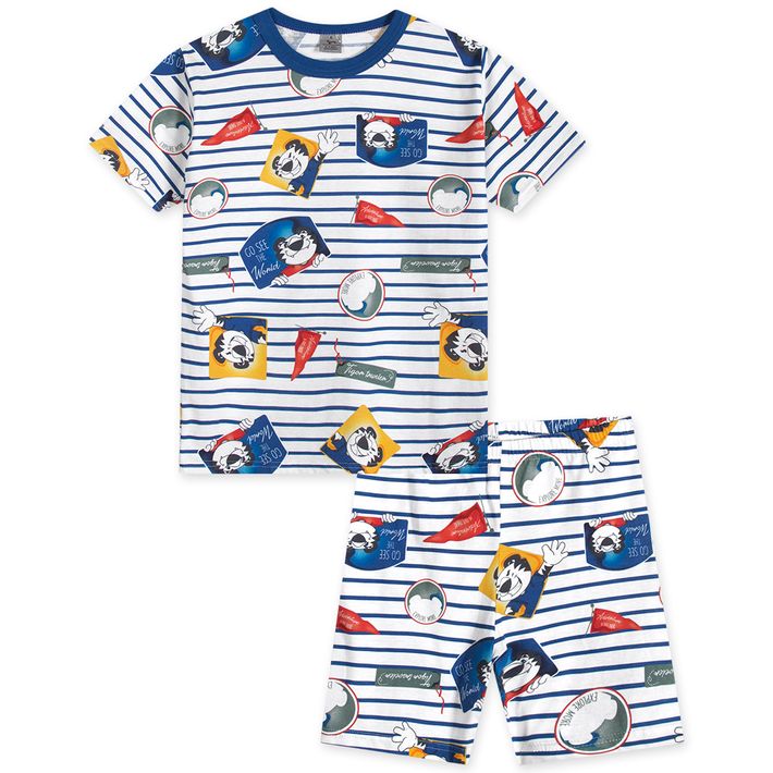 Pijama-Curto-Listrado-Masculino-Infantil-Tigor