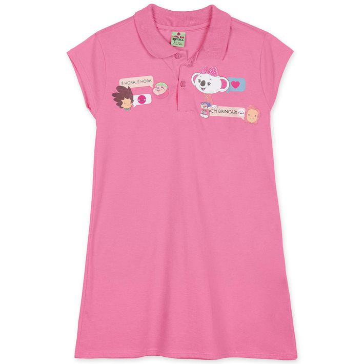 Vestido-Polo-Manga-Curta-Infantil-Feminino-Mundo-Ripilica