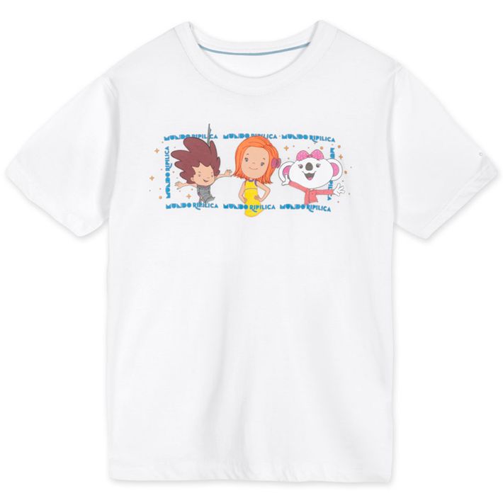 Camiseta-Manga-Curta-Infantil-Unissex-Mundo-Ripilica