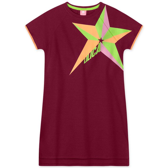 Vestido-Manga-Curta-Feminino-Infantil-Lilica