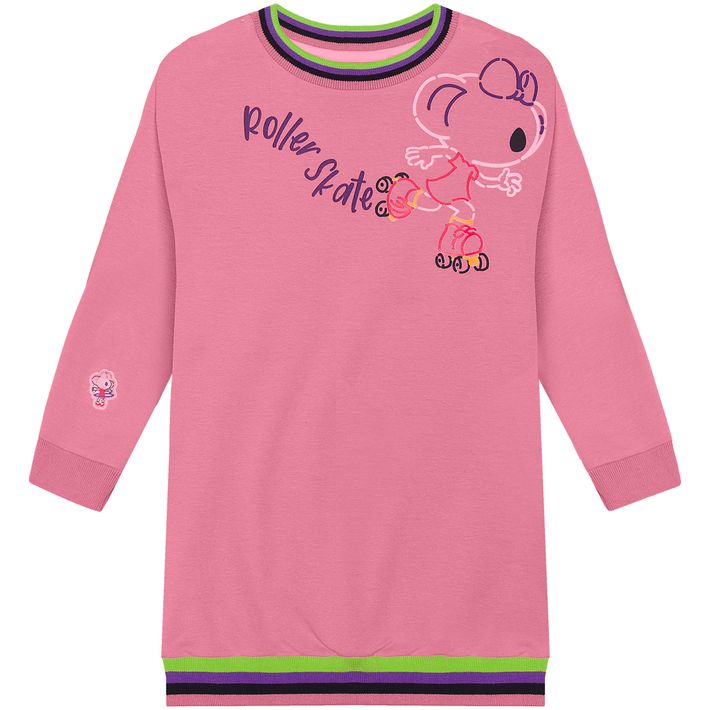 Vestido-Manga-Longa-Moletom-Feminino-Infantil-Lilica