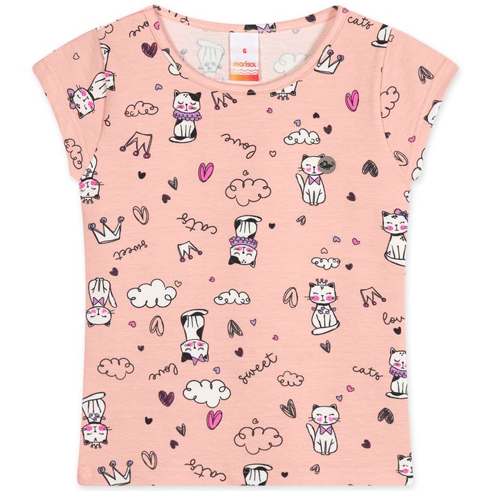 Blusa-Manga-Curta-Com-Repelencia-a-Agua-Infantil-Feminina-Marisol
