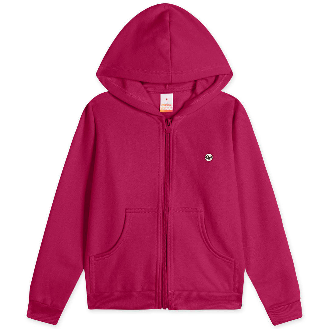 Jaqueta Básica Antiviral Com Capuz Moletom Infantil Feminina