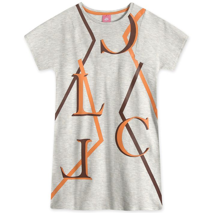 Vestido-Manga-Curta-Feminino-Infantil-Lilica