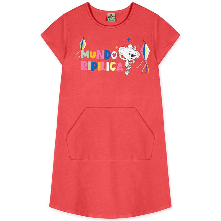 Vestido-Manga-Curta-Infantil-Feminino-Mundo-Ripilica
