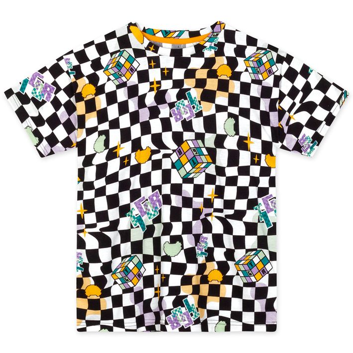 Camiseta-Xadrez-Manga-Curta-Infantil-Masculina-Tigor