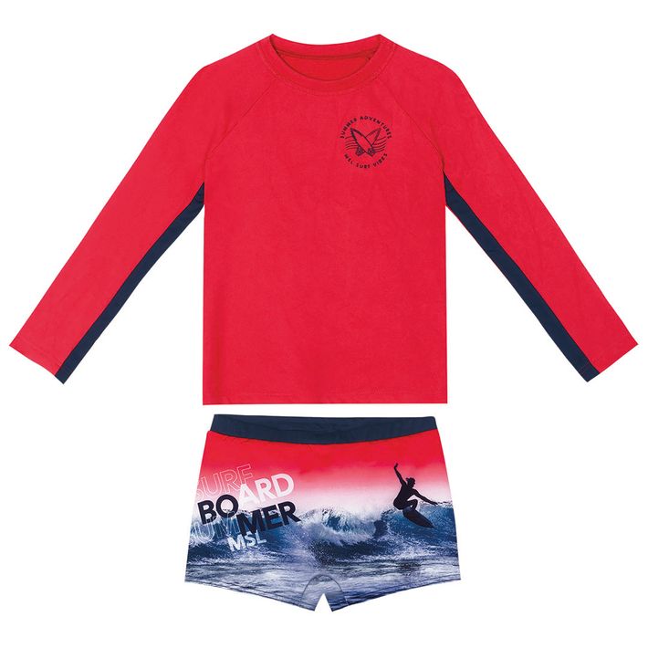 Conjunto-de-Praia-Manga-Longa-Com-Protecao-Solar-Infantil-Masculino-Marisol