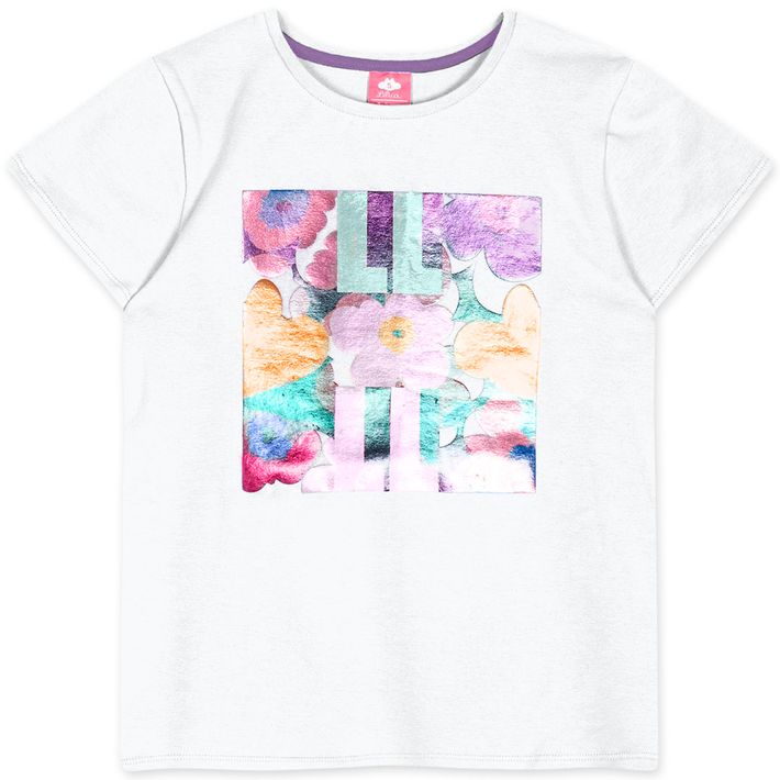 Blusa-Floral-Manga-Curta-Infantil-Feminina-Lilica