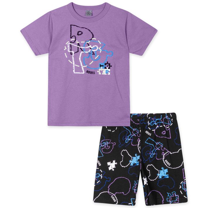 Pijama-Curto-Brilha-no-Escuro-Infantil-Masculino-Tigor