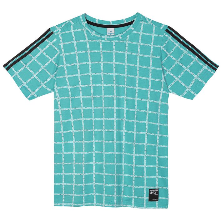 Camiseta-Quadriculada-Manga-Curta-Juvenil-Masculina-Hapier