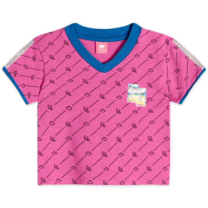 Blusa-Manga-Curta-Infantil-Feminina-Lilica