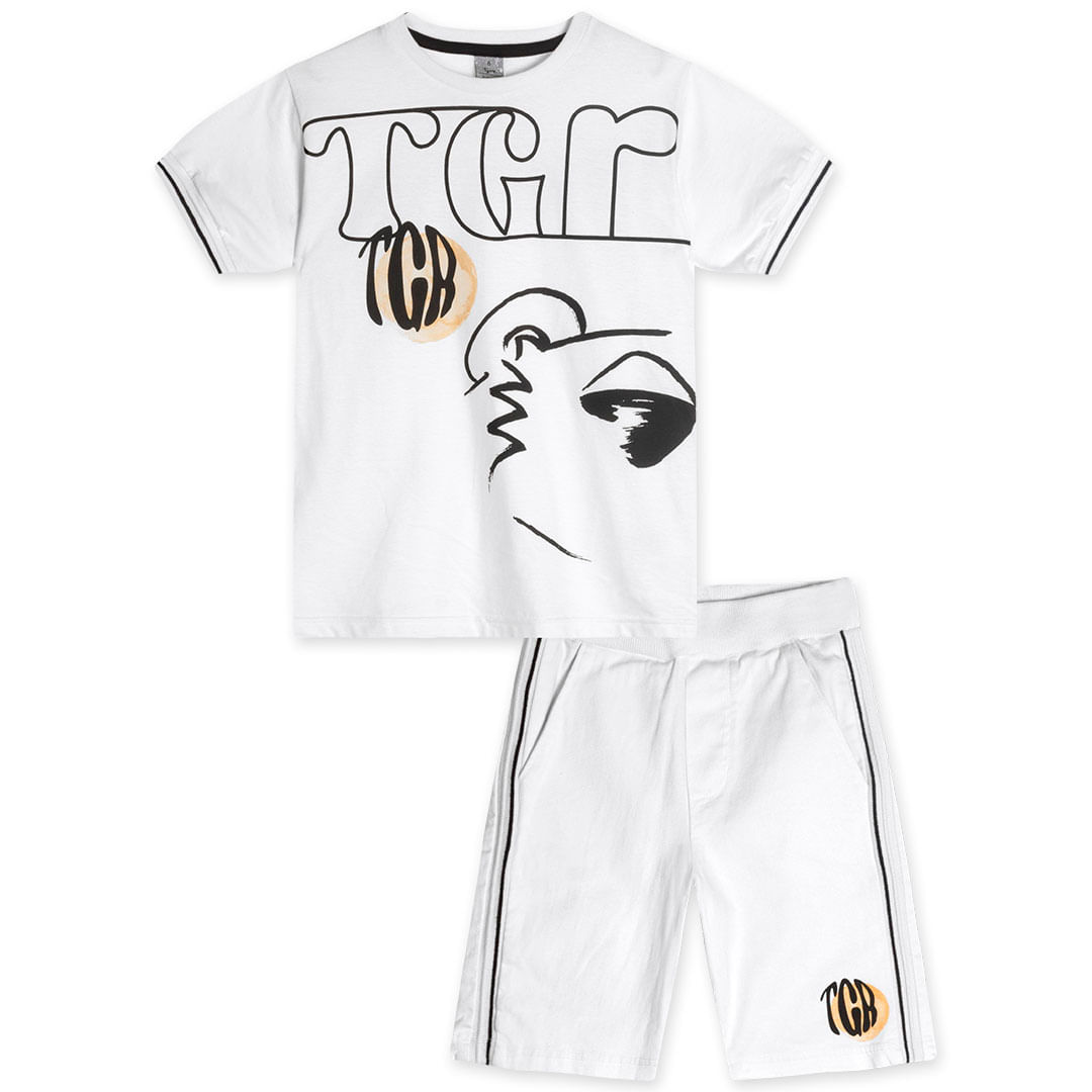 Conjunto Curto Infantil Masculino Tigor | Tigor T. Tigre - Clube Marisol