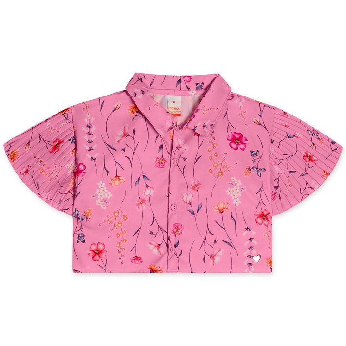Camisa-Floral-Manga-Curta-Infantil-Feminina-Marisol