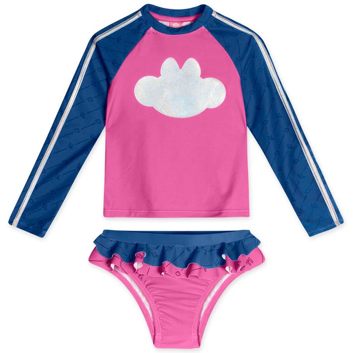 Conjunto-de-Praia-Manga-Longa-Com-Protecao-Solar-Infantil-Feminino-Lilica