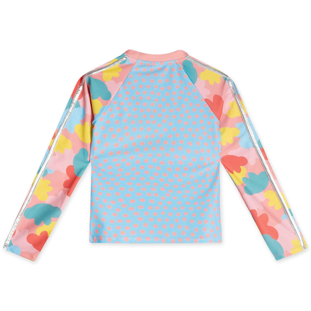 Conjunto de Praia Manga Longa Com Proteção Solar Infantil Feminino Lilica
