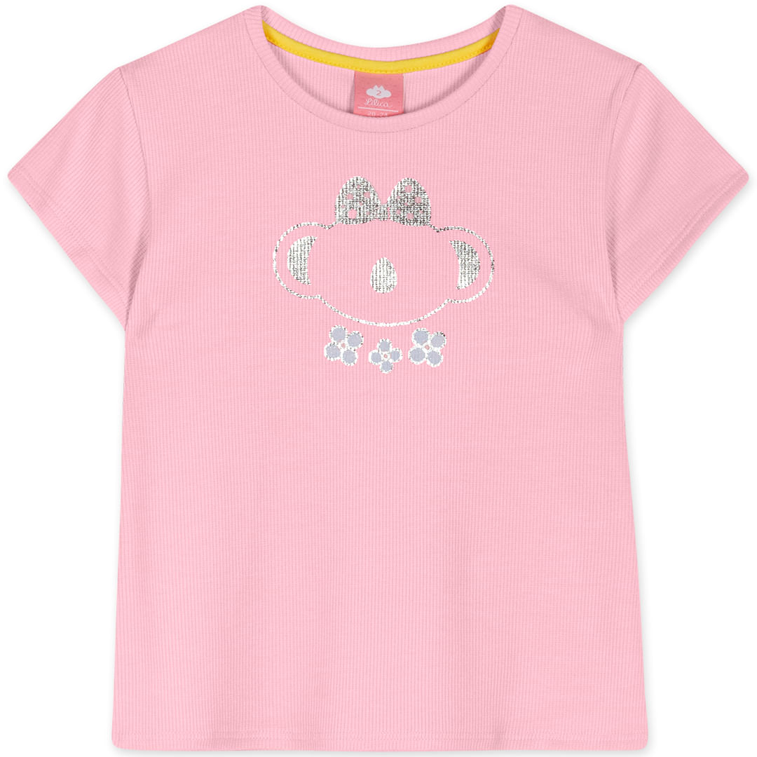 Blusa Manga Curta Bebê Feminina Lilica