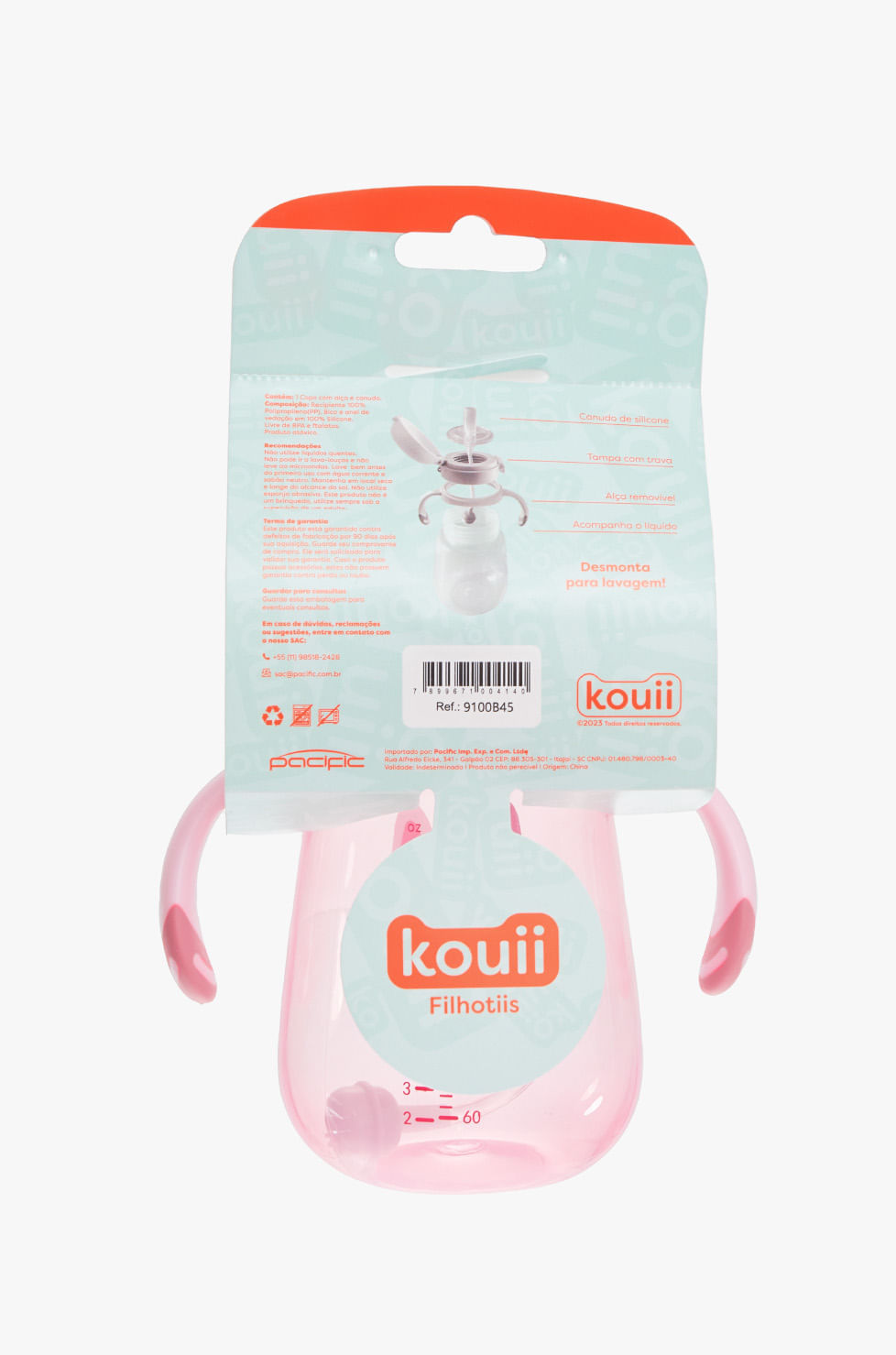 Copo com Alça Kouii Filhotiis Mia 300ml