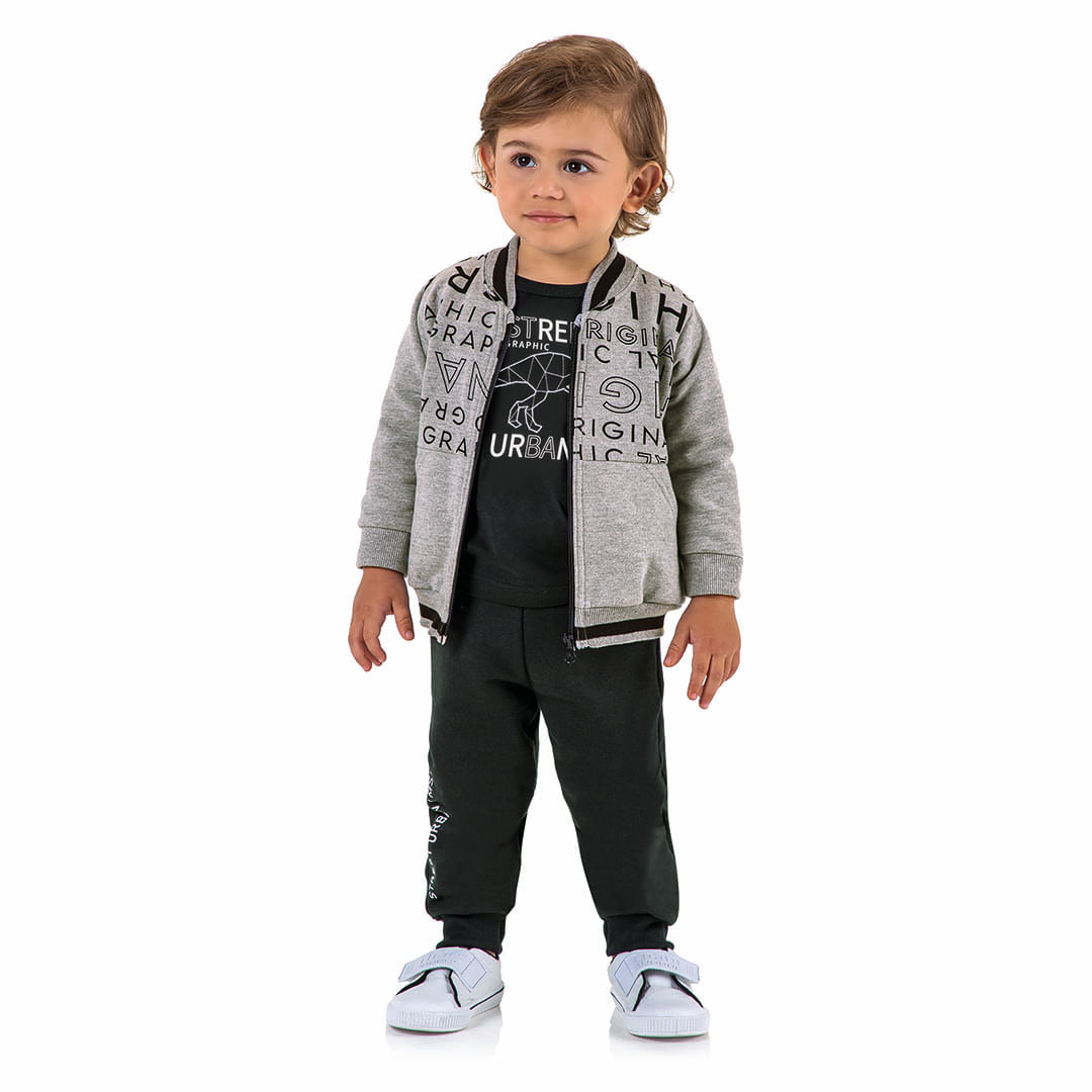 Jaqueta Moletom Infantil Masculina Marisol