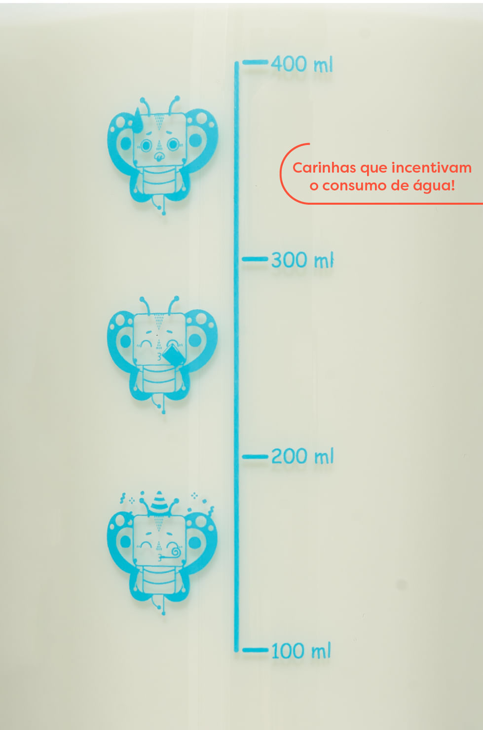 Garrafa com Canudo 460ml Kouii Borboleta Pipa