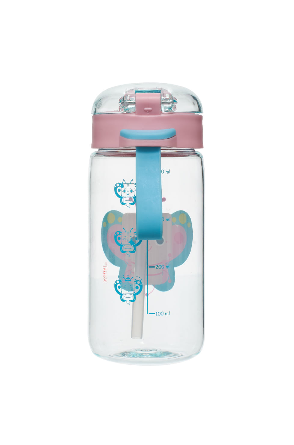 Garrafa com Canudo 460ml Kouii Borboleta Pipa