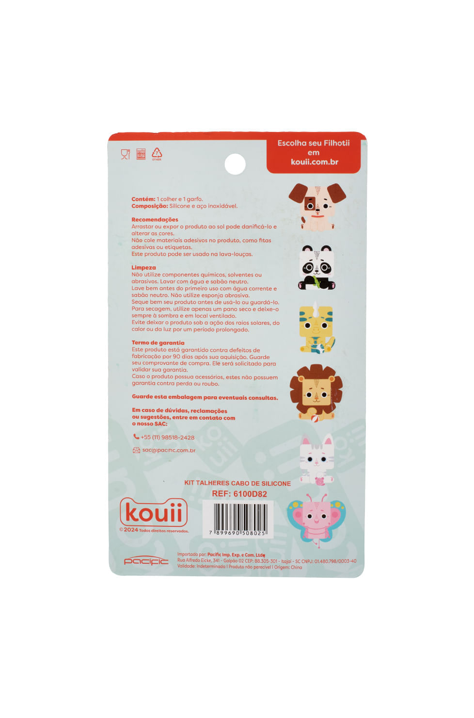 Kit Talheres Inox Kouii Borboleta Pipa