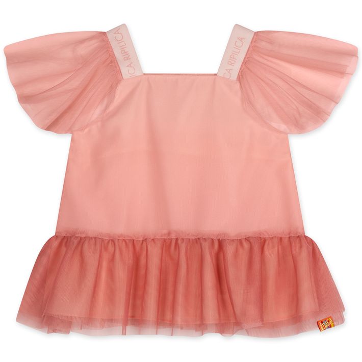 Blusa-Tule-Manga-Curta-Infantil-Feminina-Lilica-Ripilica